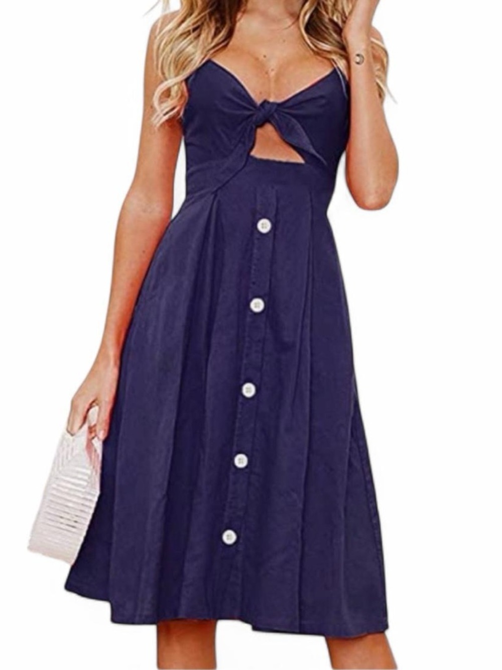 Tie-front dress